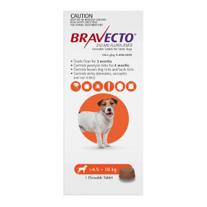 Bravecto Chew 4.5 10kg (orange) GÇô 3month