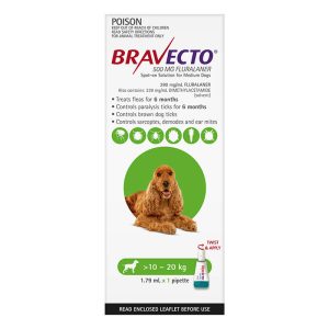 Bravecto Spot On Dog 10 20kg (green)